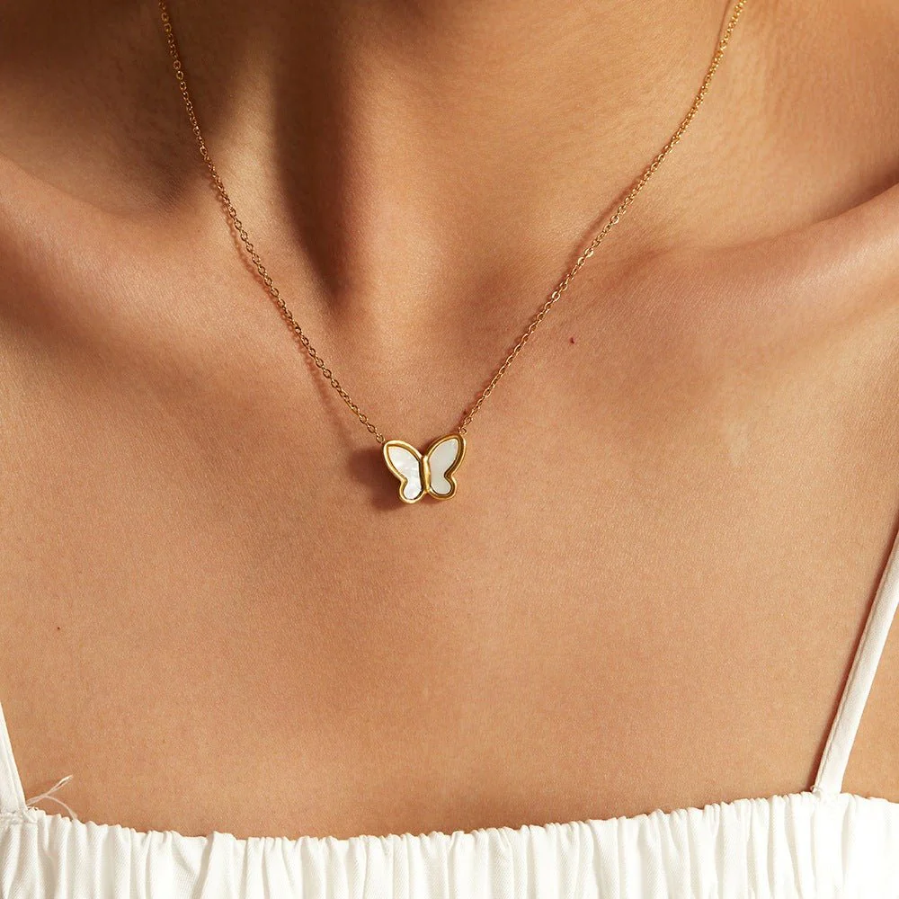 Flutterby Mother of Pearl Necklace - Image 2