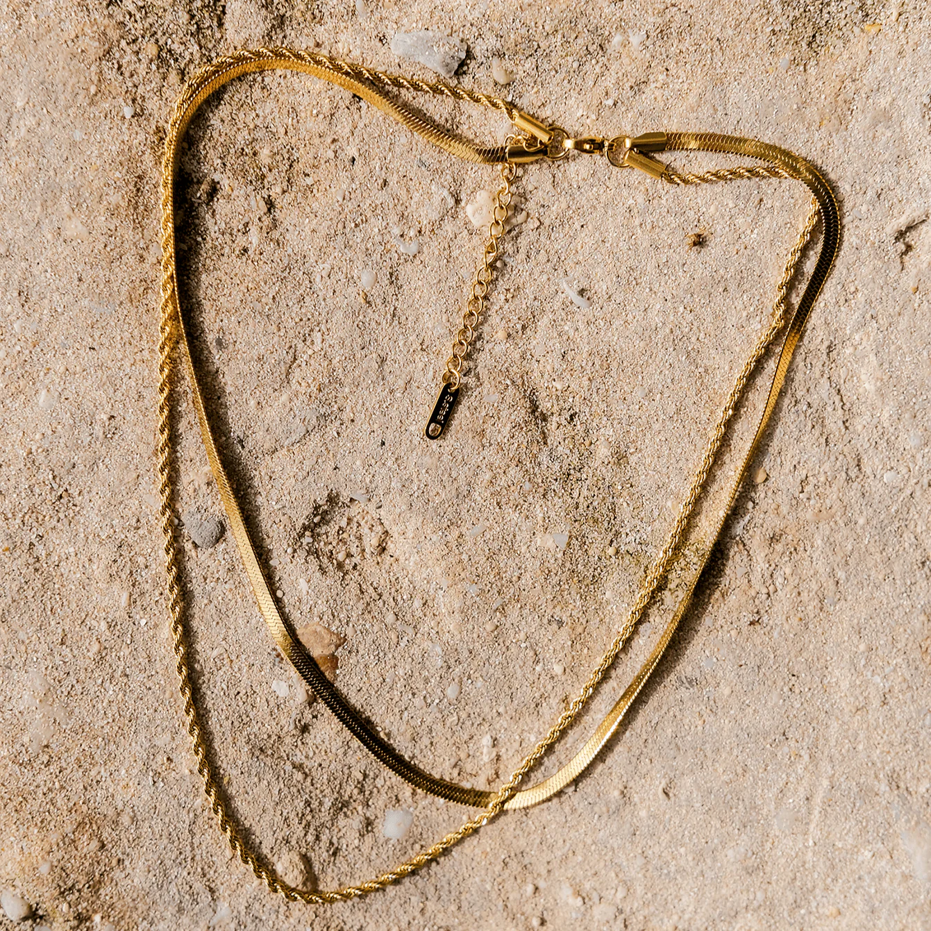 Hailey Layered Gold Chain Necklace - Image 4