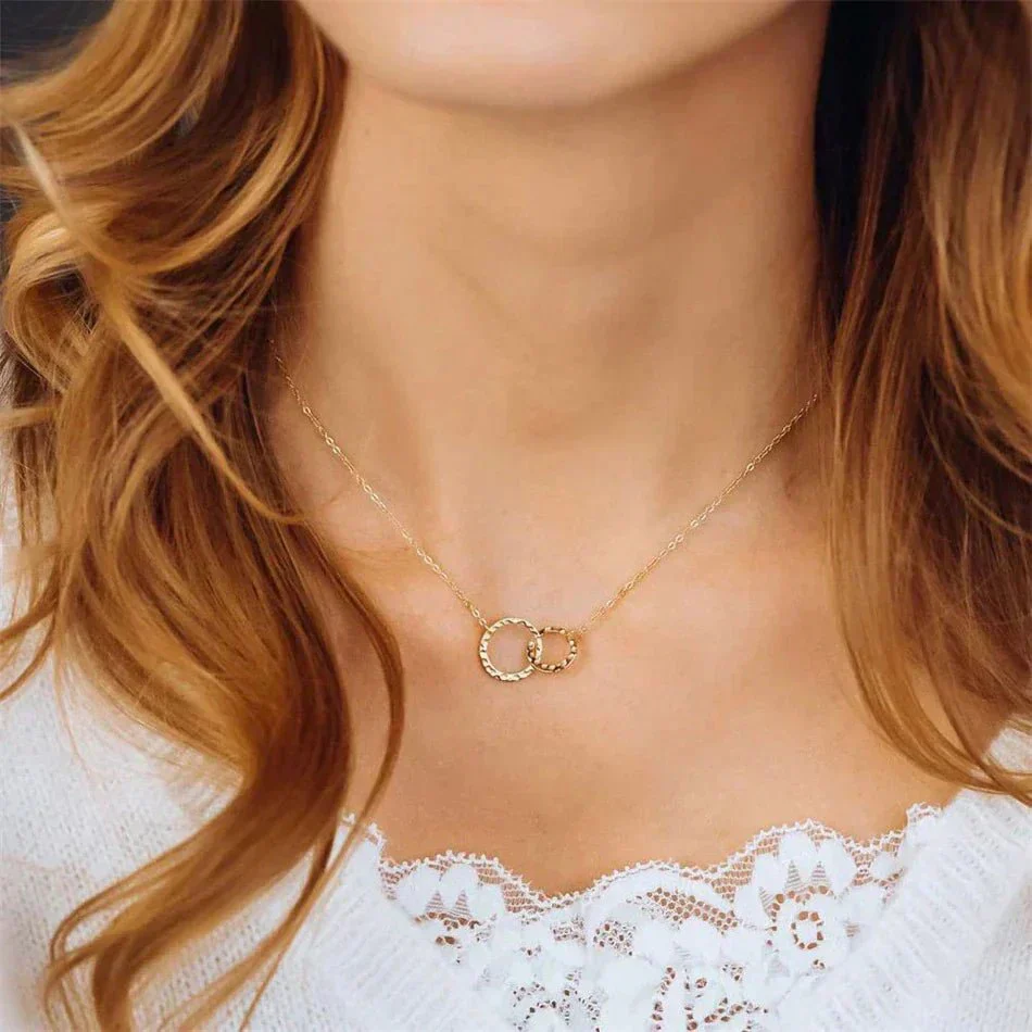Isabelle Gold Hoop Necklace - Image 3