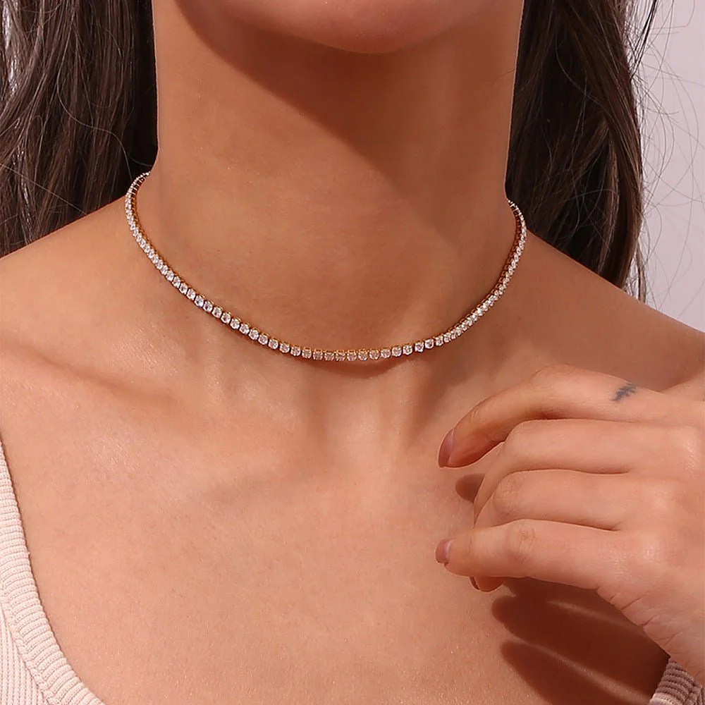 Isolde Diamond Tennis Necklace - Image 2