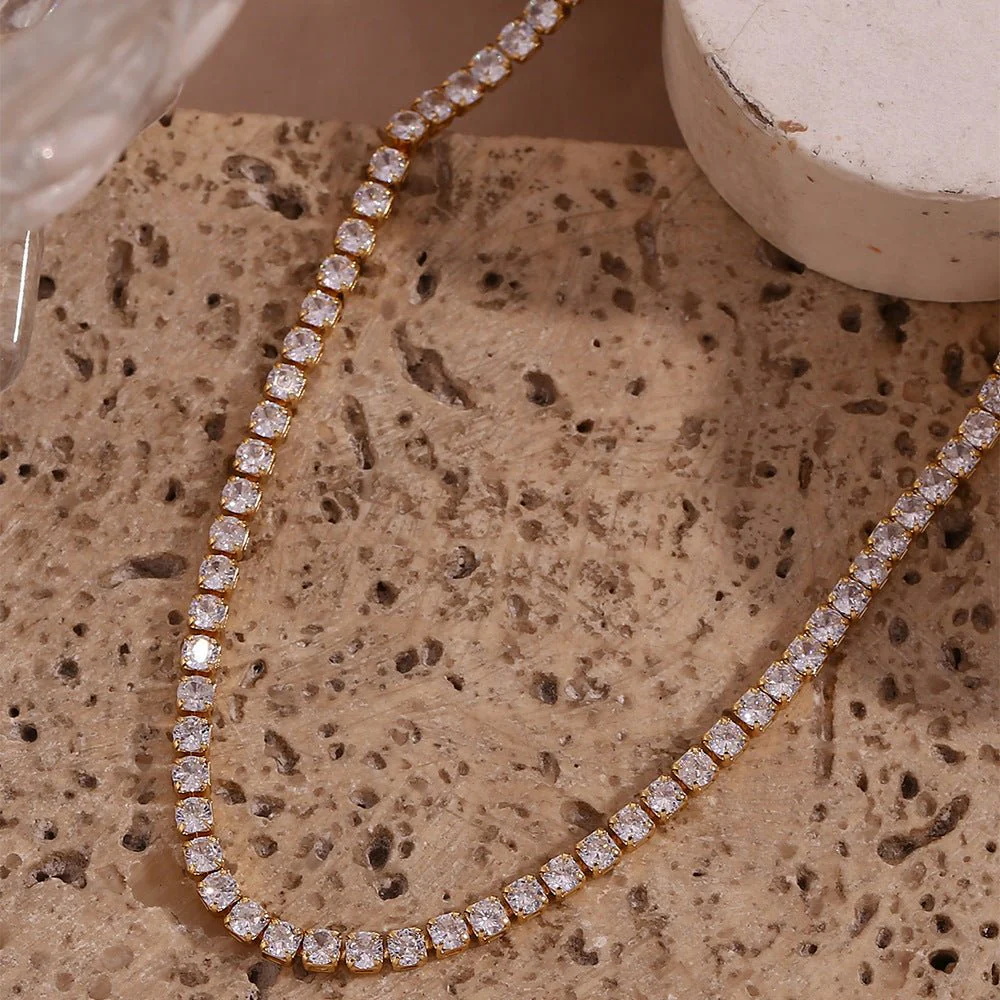 Isolde Diamond Tennis Necklace - Image 6