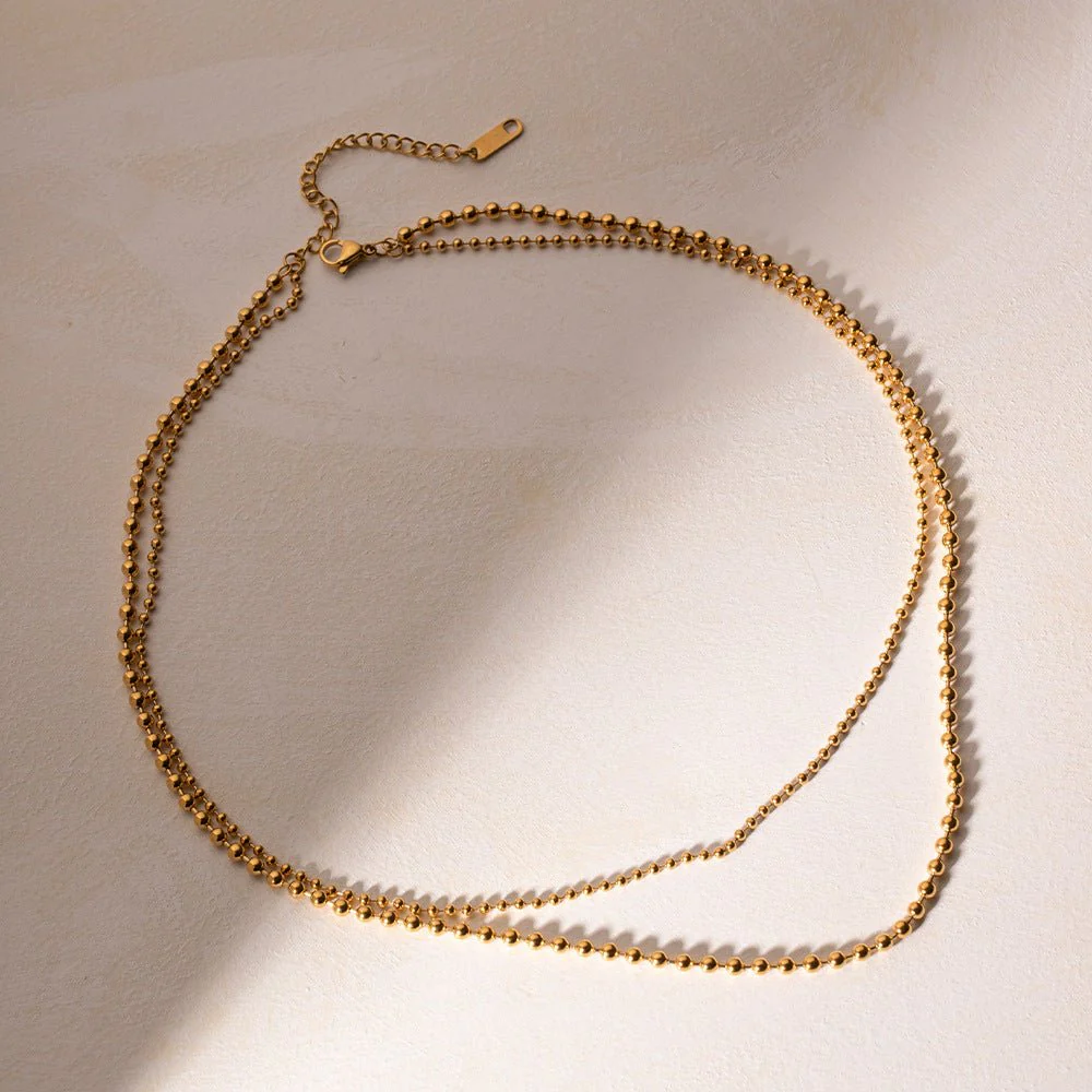 Layered Ball Chain Necklace - Image 3