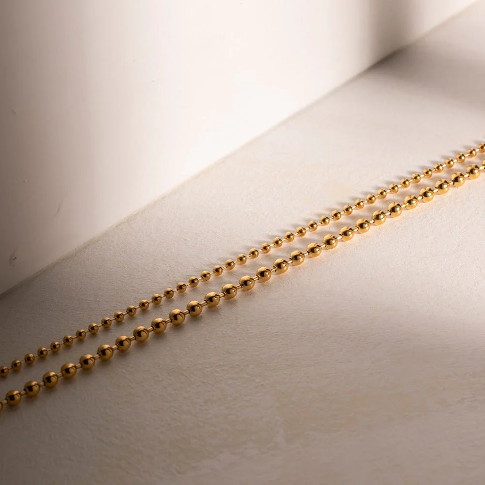 Layered Ball Chain Necklace - Image 4