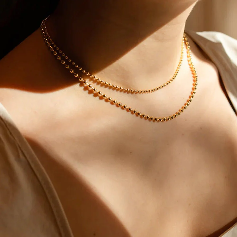 Layered Ball Chain Necklace - Image 5