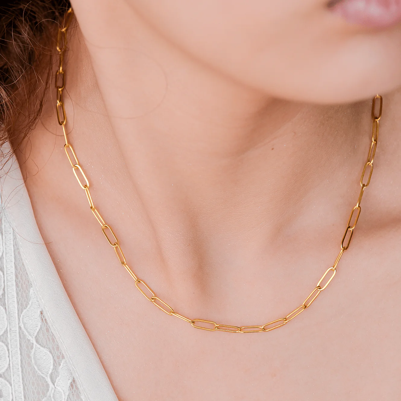 Lena Golden Chain Necklace - Image 2