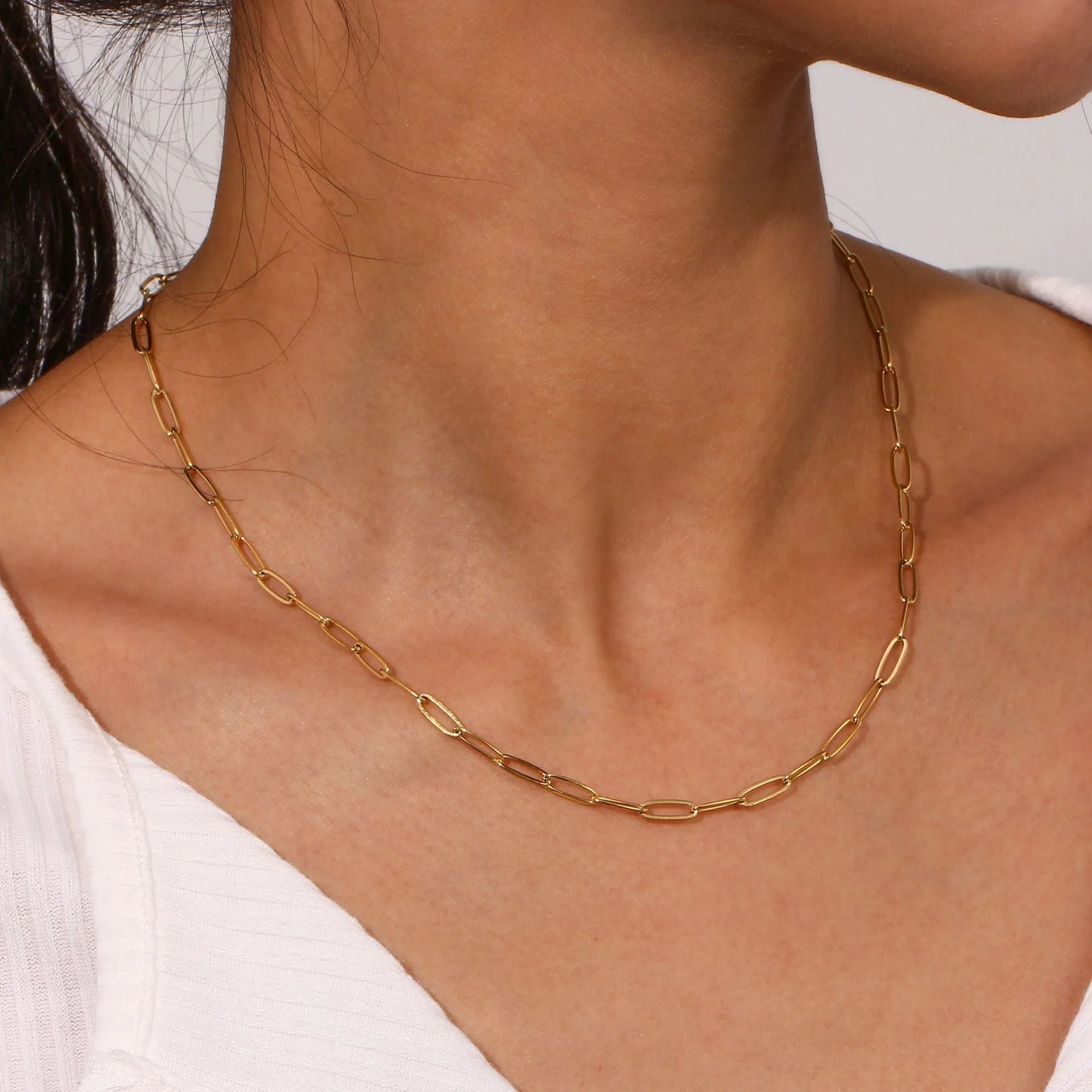 Lena Golden Chain Necklace - Image 4