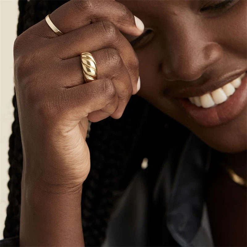 Lorelei Gold Croissant Ring - Image 2