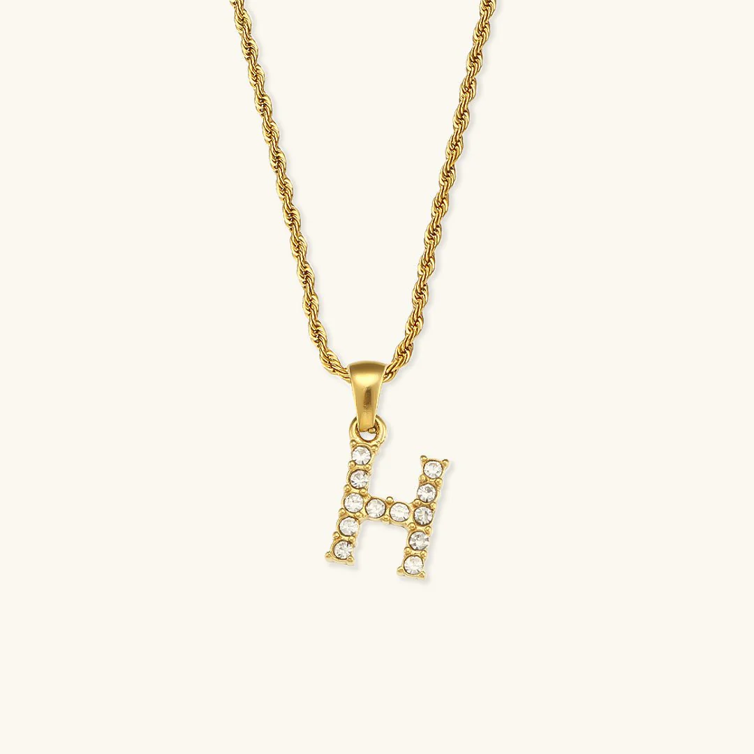Maeve Letter Initial Diamond Necklace - Image 10