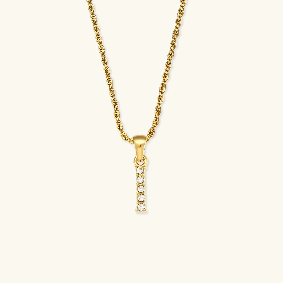 Maeve Letter Initial Diamond Necklace - Image 11