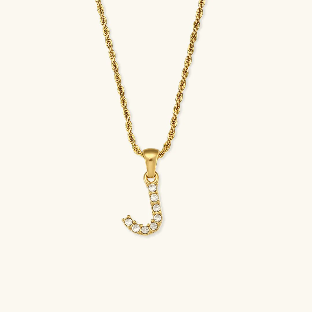Maeve Letter Initial Diamond Necklace - Image 12