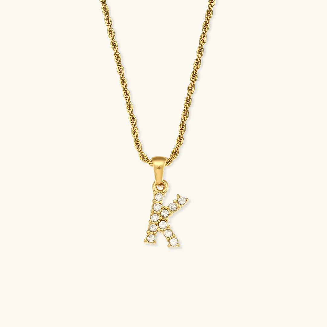Maeve Letter Initial Diamond Necklace - Image 13