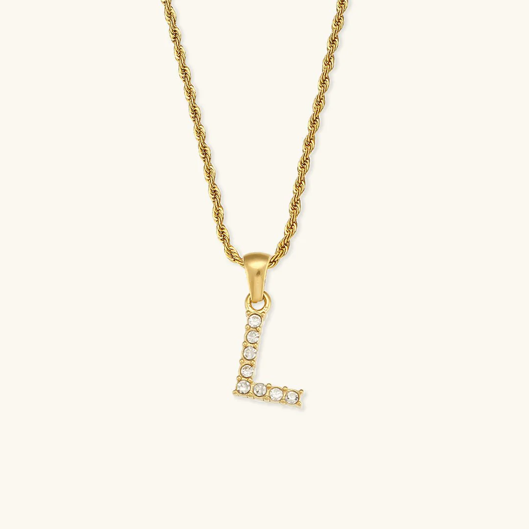 Maeve Letter Initial Diamond Necklace - Image 14