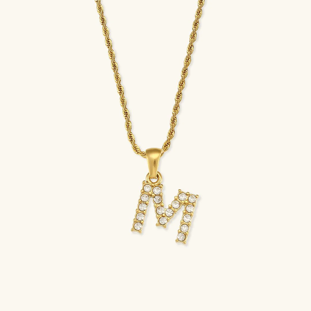 Maeve Letter Initial Diamond Necklace - Image 15