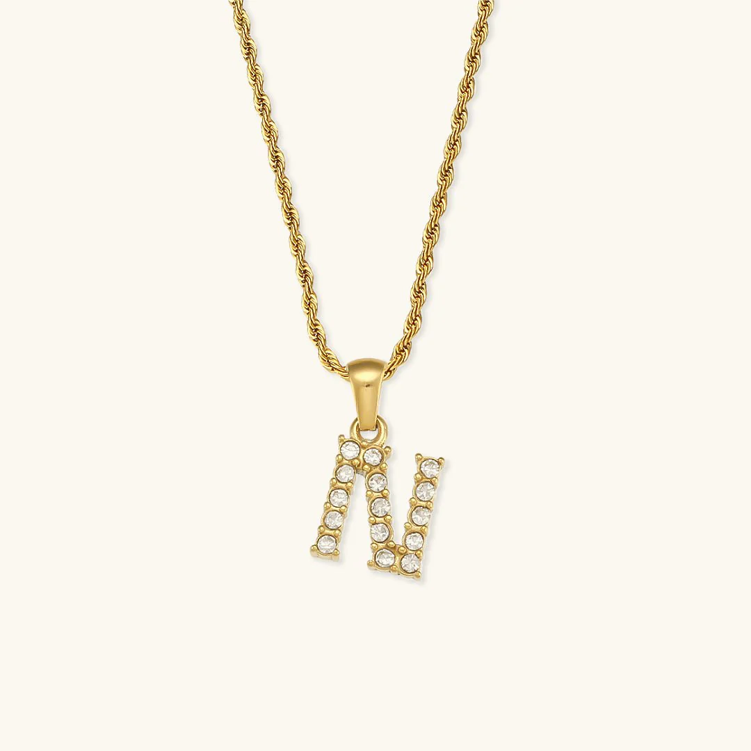 Maeve Letter Initial Diamond Necklace - Image 16