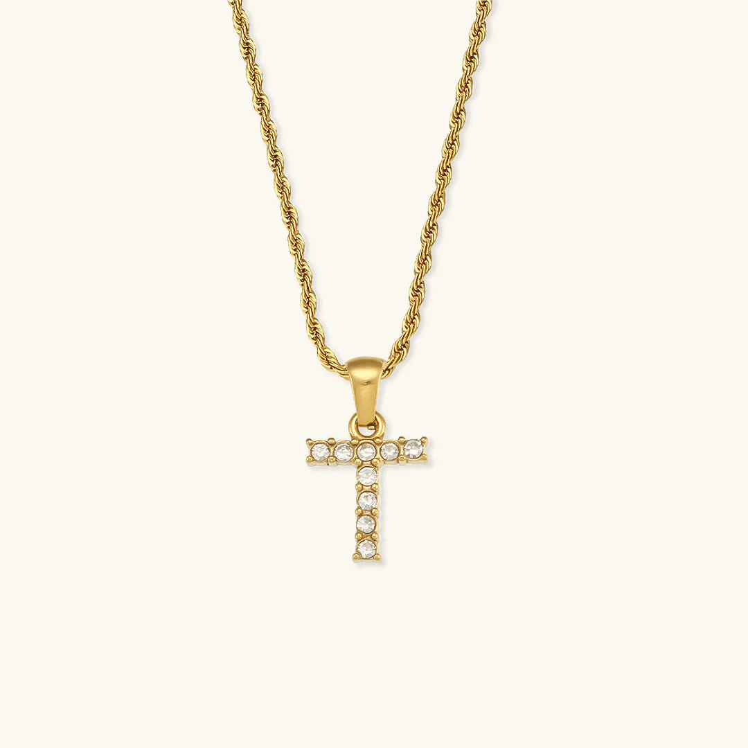 Maeve Letter Initial Diamond Necklace - Image 22