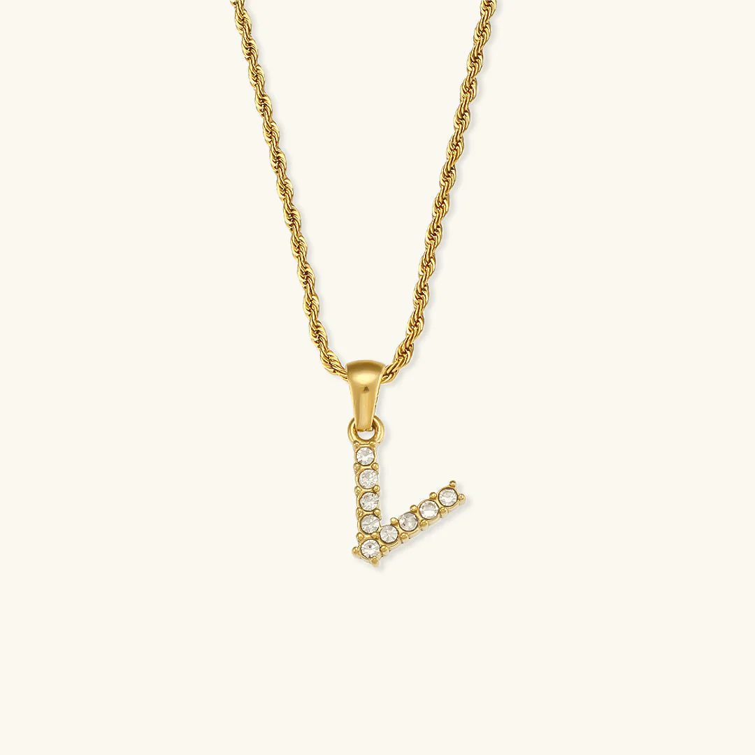 Maeve Letter Initial Diamond Necklace - Image 24
