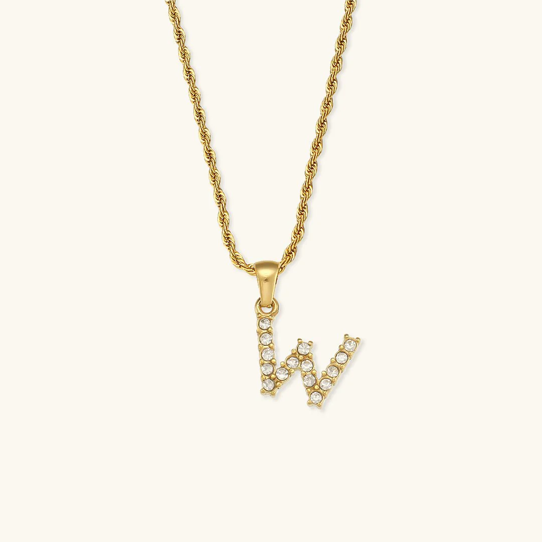 Maeve Letter Initial Diamond Necklace - Image 25