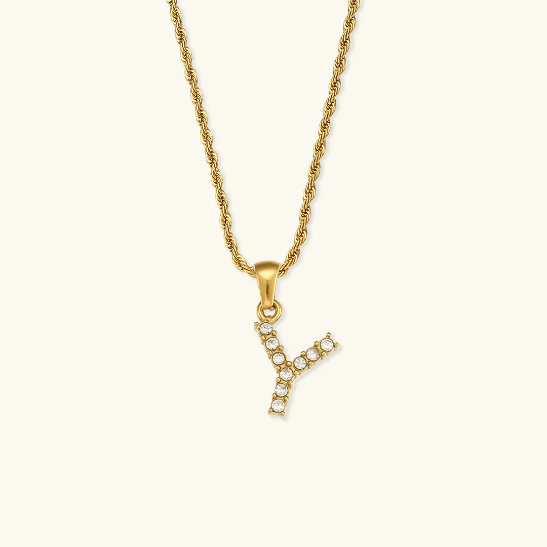 Maeve Letter Initial Diamond Necklace - Image 27