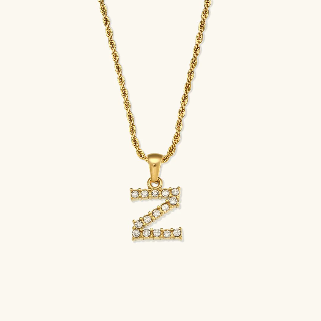 Maeve Letter Initial Diamond Necklace - Image 28