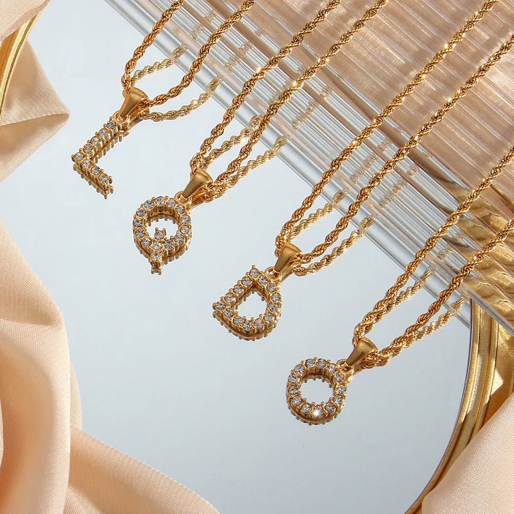 Maeve Letter Initial Diamond Necklace - Image 3
