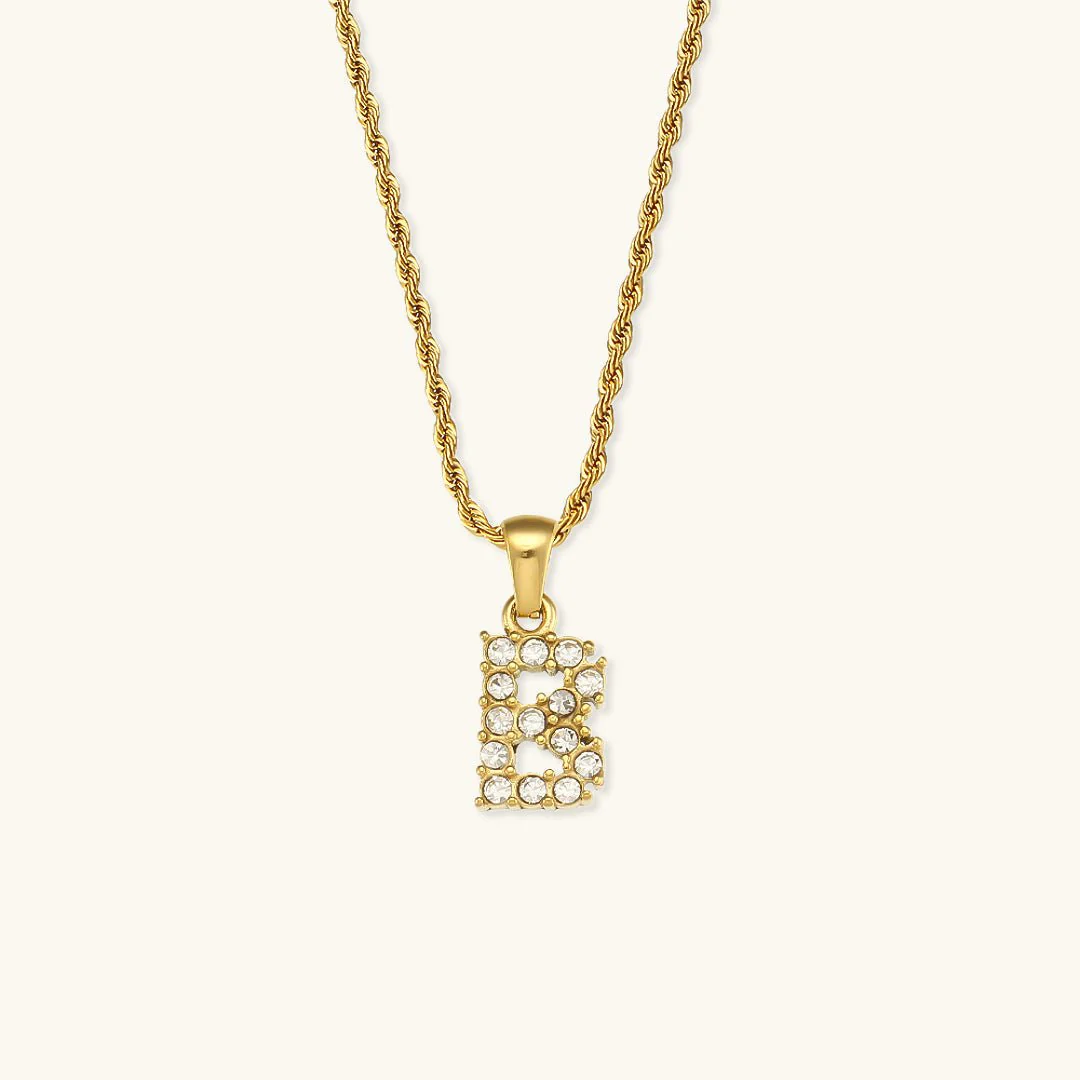 Maeve Letter Initial Diamond Necklace - Image 4