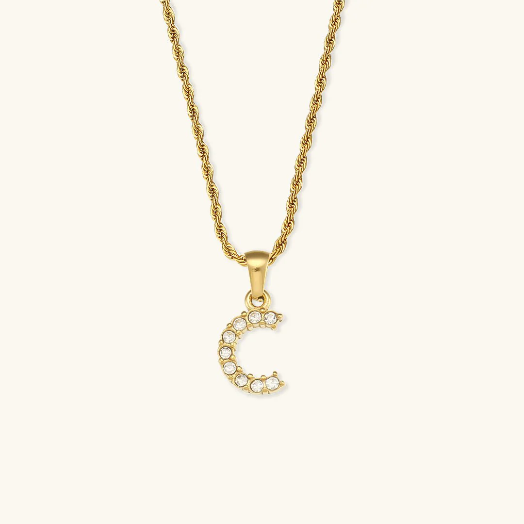 Maeve Letter Initial Diamond Necklace - Image 5