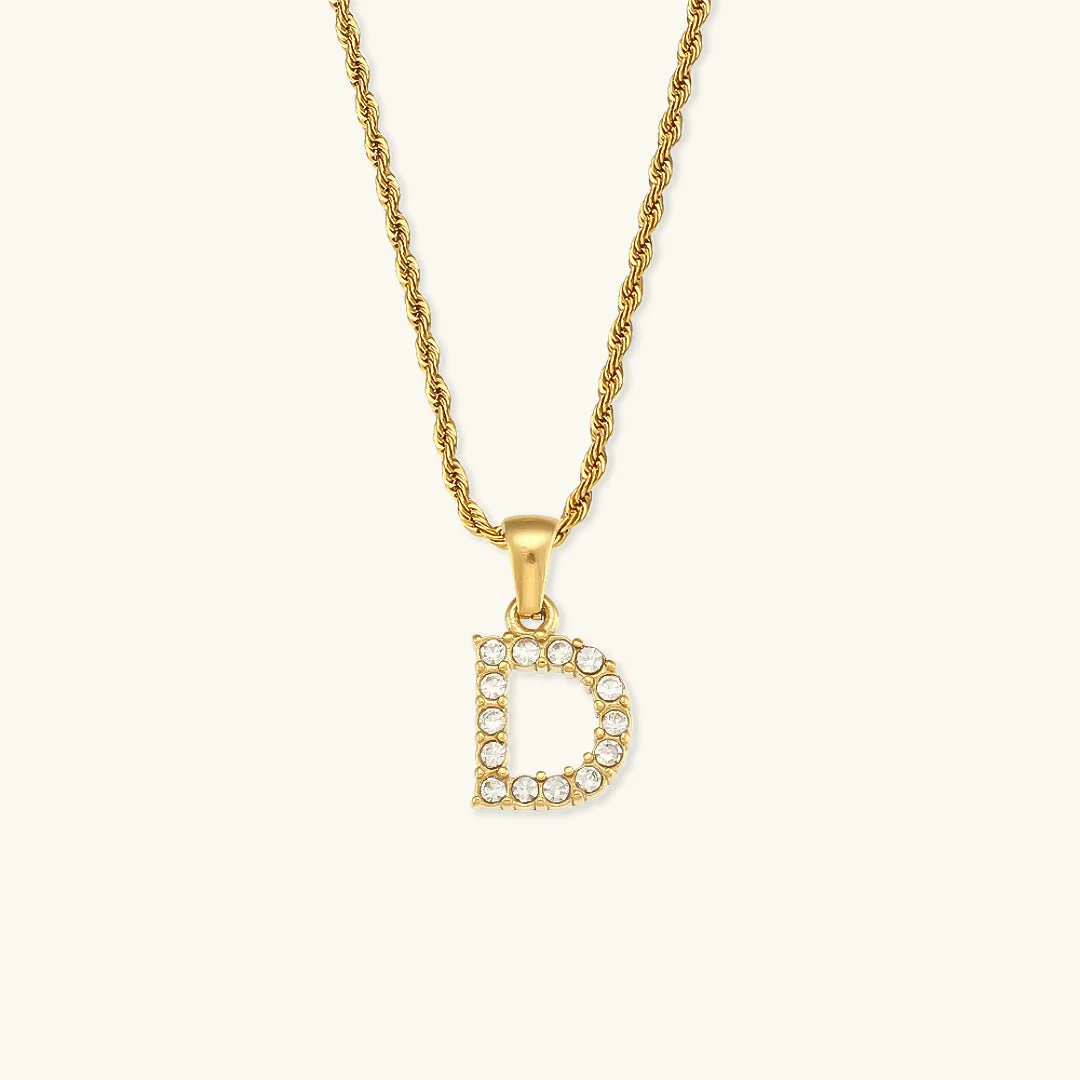 Maeve Letter Initial Diamond Necklace - Image 6