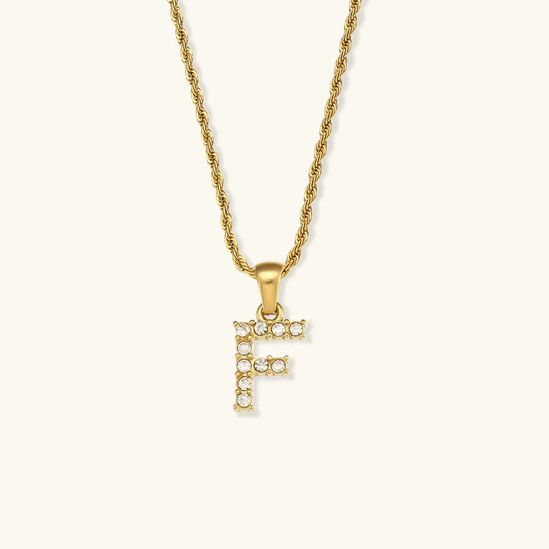 Maeve Letter Initial Diamond Necklace - Image 8