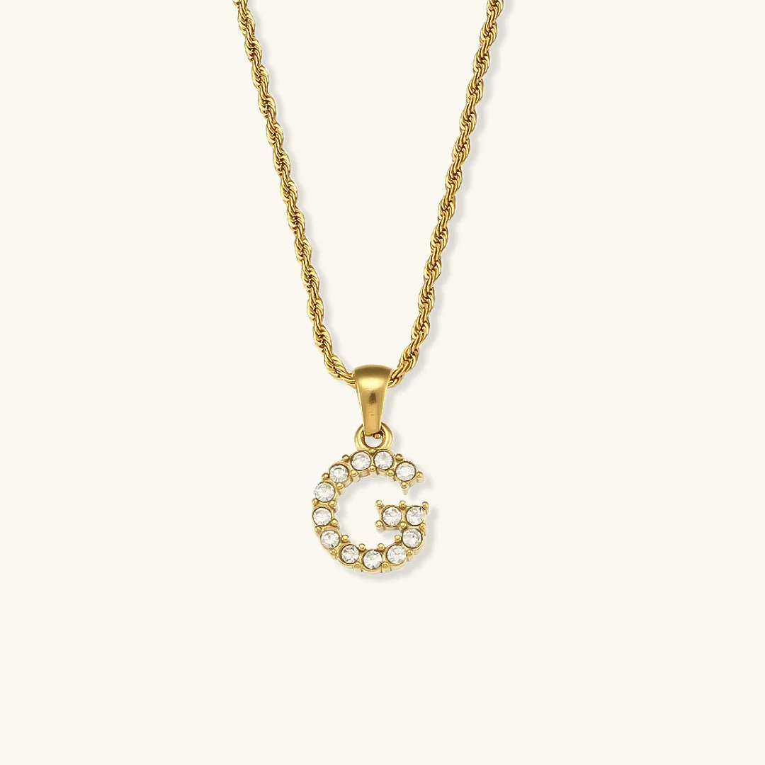Maeve Letter Initial Diamond Necklace - Image 9