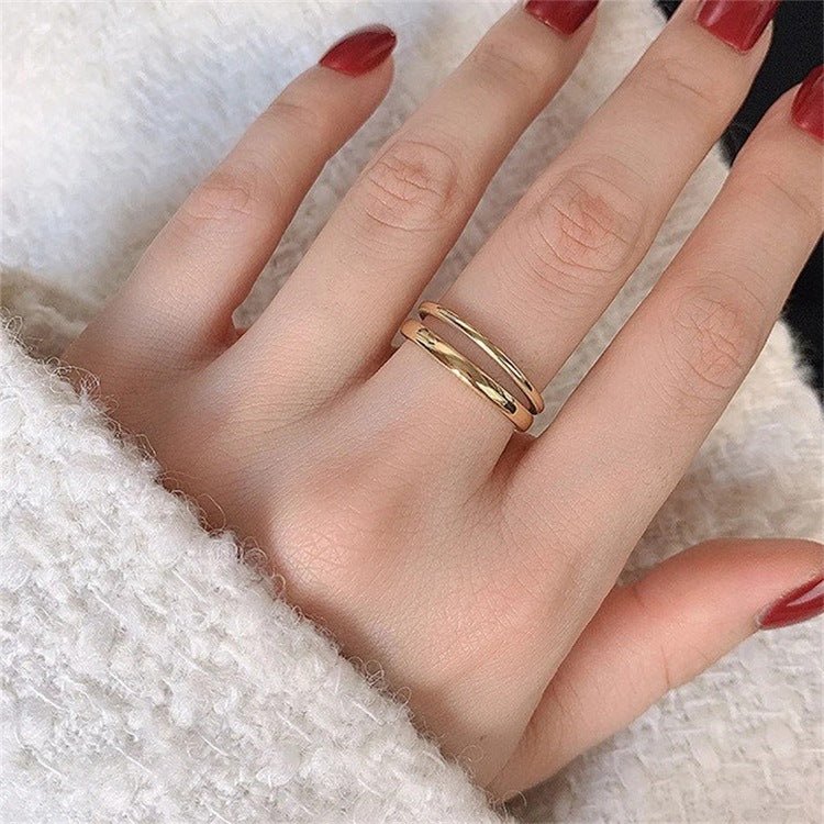 Olivia Layered Gold Ring - Image 6
