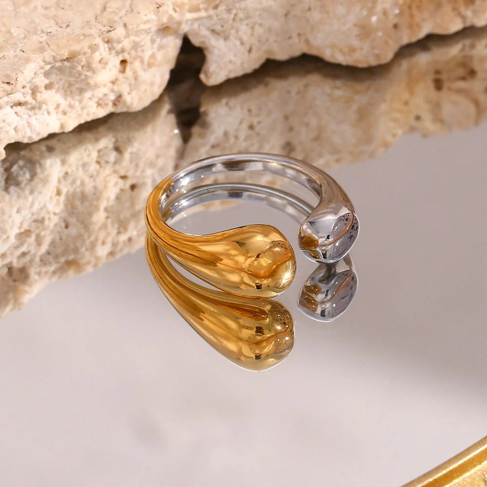 Seren Dual Tone Gold Ring - Image 5