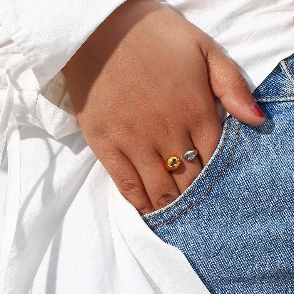 Seren Dual Tone Gold Ring - Image 7