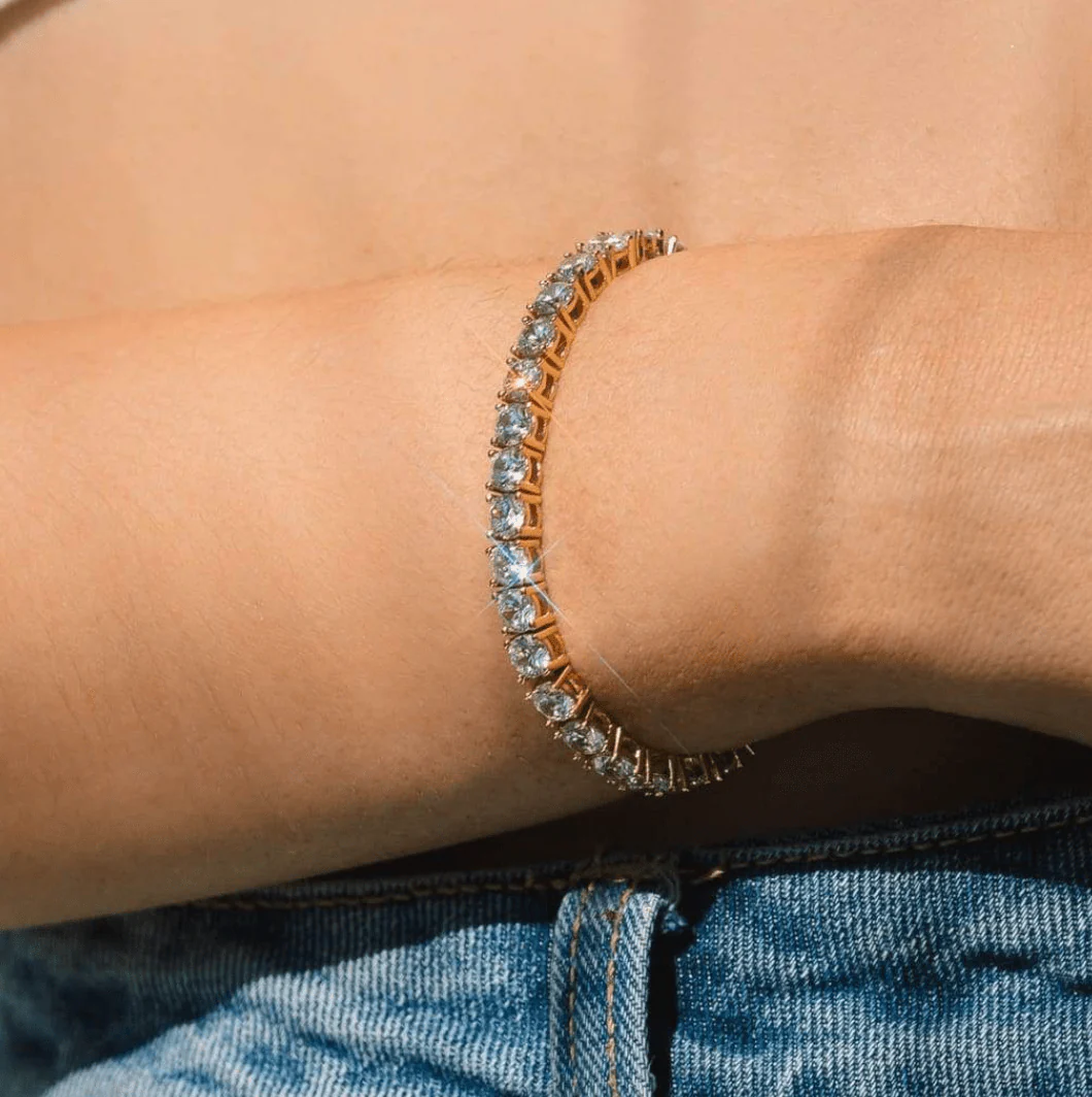 TENNIS BRACELET GOLD - Image 2