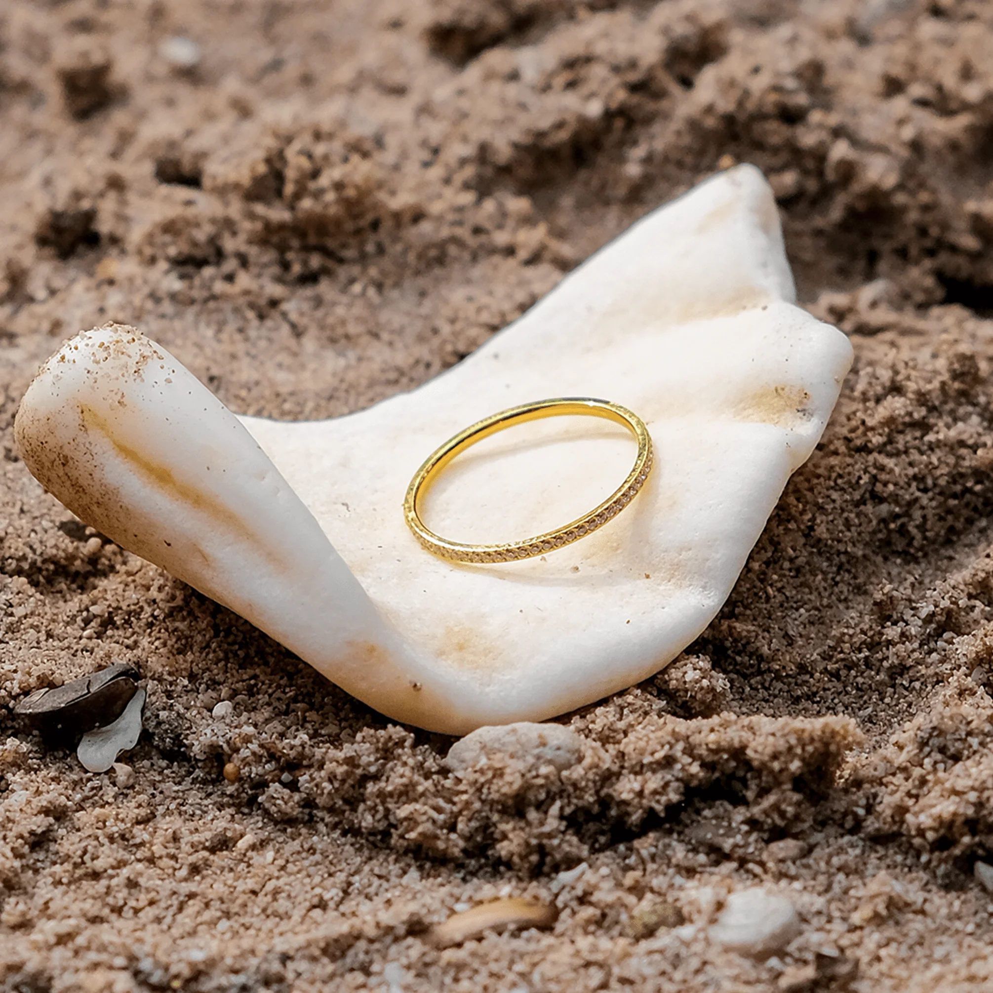 Zarra Paved Gold Ring - Image 3